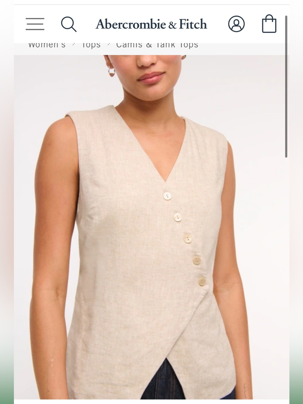 Abercrombie Asymmterical vest